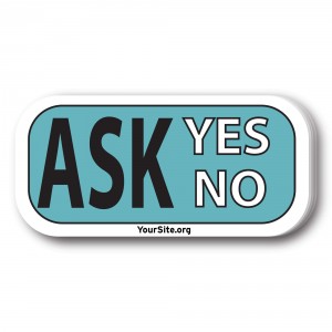 Ask Yes No Sticker