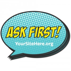 Ask First Sticker