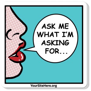 Ask Me Sticker