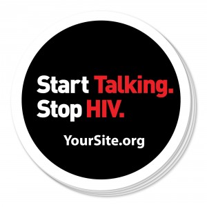 Start Talking Stop HIV Sticker